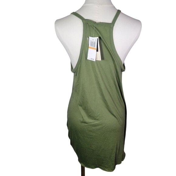 Miken Women Green Sleeveless V-Neck Knotted Hem Coverup Dress Size S - Picture 5 of 7